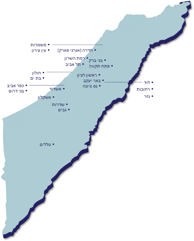 projects-map מפת פרויקטים - קבוצת יצחקי